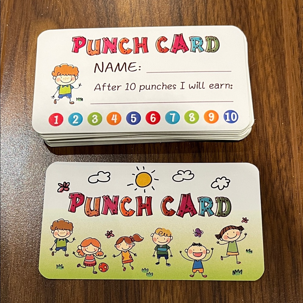 Punch Card, Reward Incentive Card (30pc)